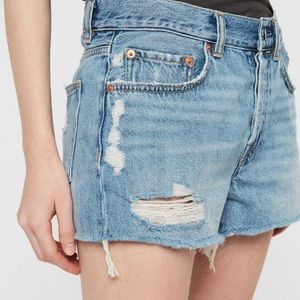All Saints Mai destroyed shorts